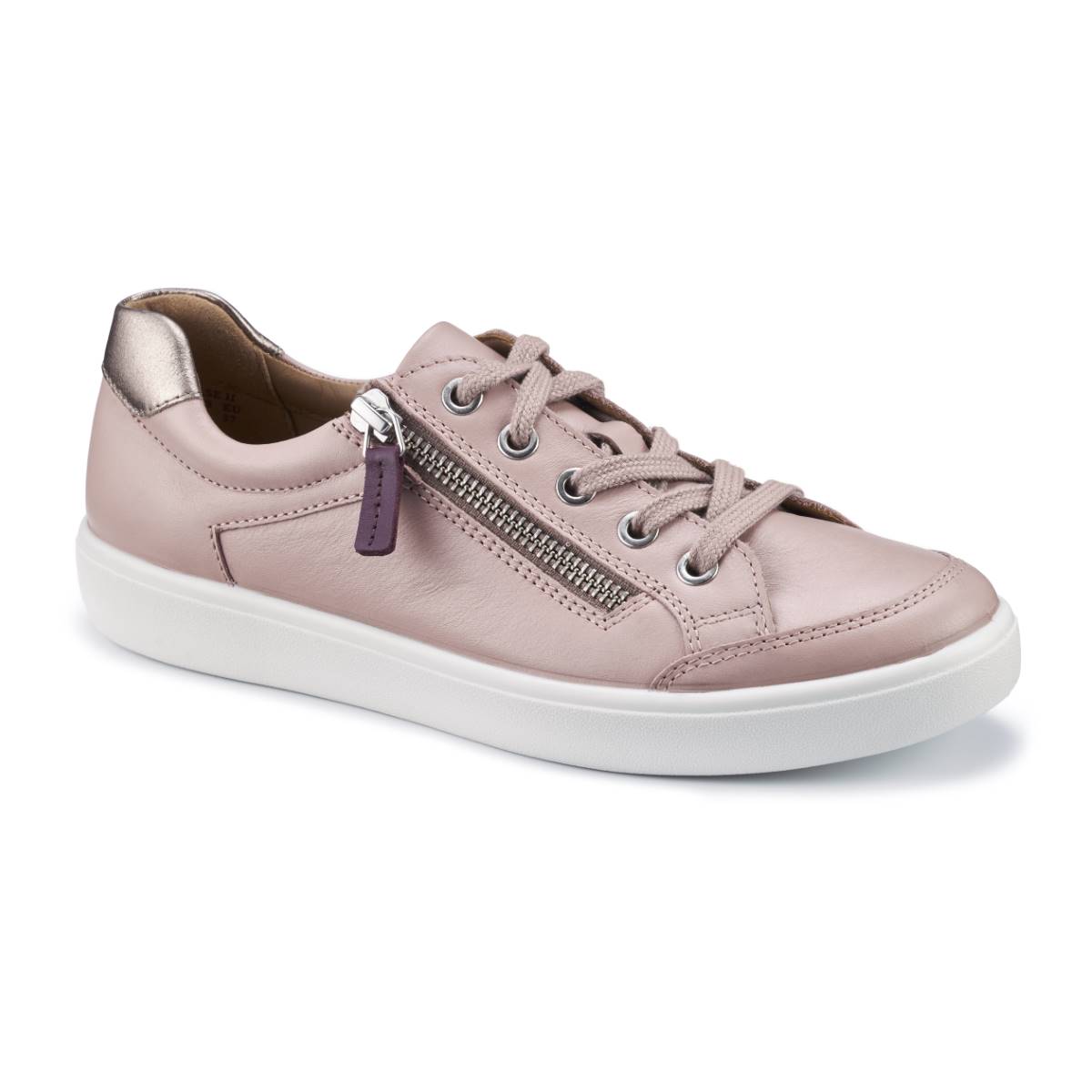 Pink leather 2024 trainers womens